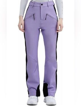 Women's Lavender & Black Ski Pants